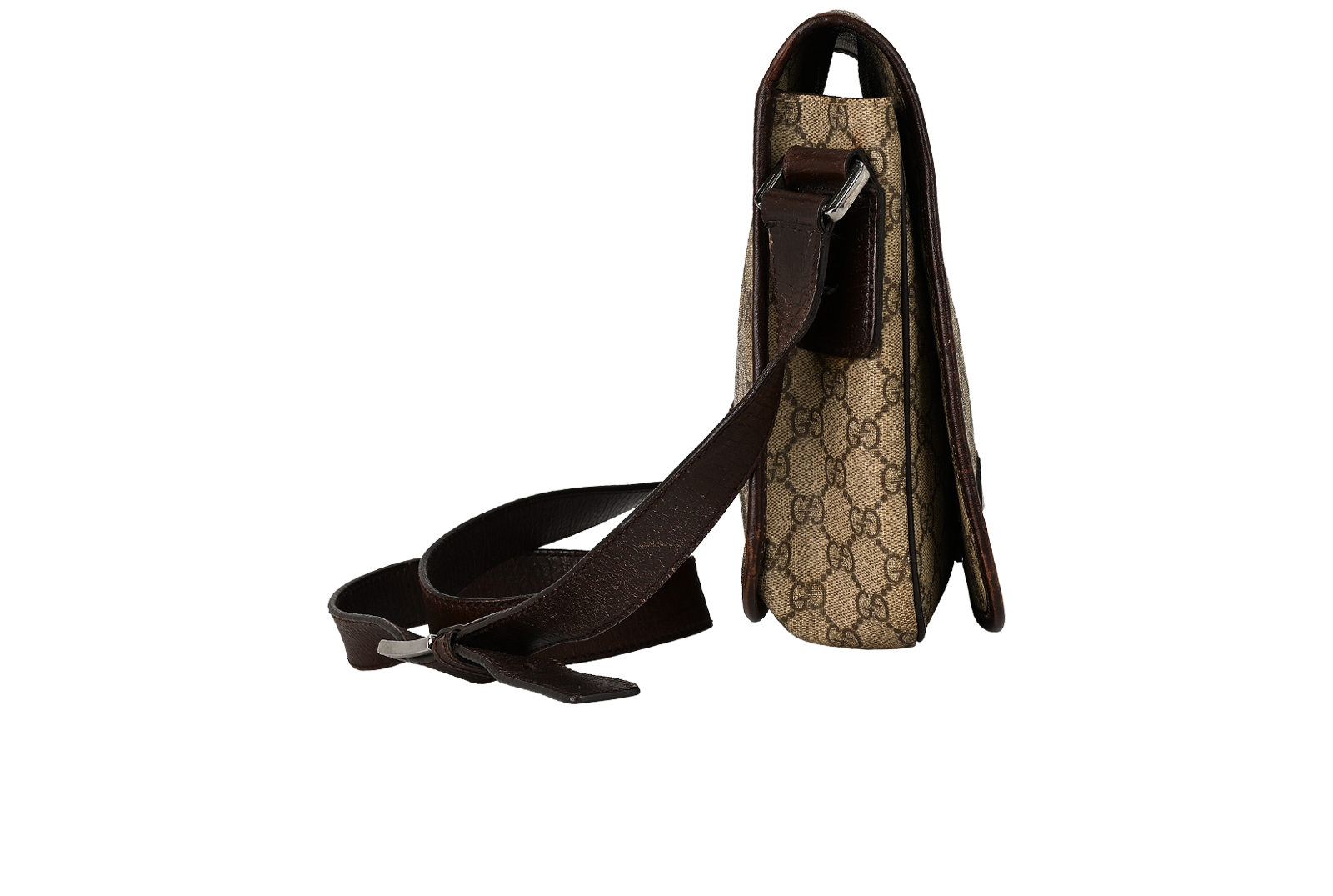 GG Supreme Messenger, &pound;295, Handbags, Beige, Canvas, Side view